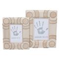 Circle of Memories in Beige,'4x6 and 3x5 Natural Fiber Indonesian Photo Frames in Beige'