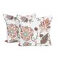 Floral Enigma,'Embroidered Cotton Cushion Covers with Floral Motif (Pair)'