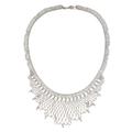 Vintage Grace,'Sterling Silver Ball Chain Collar Necklace from Thailand'