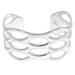 Oval Splendor,'Taxco Sterling Silver Cuff Bracelet with Openwork Accents'