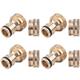 4 Sets Faucet Tap Connectors Water Tap Adapter Garden Hose Quick Connector Copper Adapter (Basin Connector)