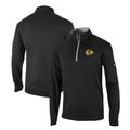 Men's Columbia Black Chicago Blackhawks Omni-Wick Wickhams Hills Half-Zip Pullover Top