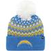 Women's '47 Powder Blue Los Angeles Chargers Elsa Cuffed Knit Hat with Pom