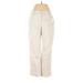 Ann Taylor Khaki Pant Straight Leg Boyfriend: Ivory Print Bottoms - Women's Size 4