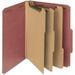 14099 Pressboard Classification Folder44; 3 In. Exp44; 6 Dividers44; Letter44; Red44; 10-BX