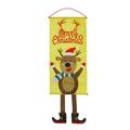 Merry Christmas Door Hanging Sign Festive Cloth Hanging Flag Home Party Wall Hanging Porch Yard Door Decorative Hanging Fashion