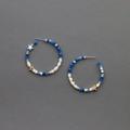 Lucky Brand Beaded Hoop Earring - Women's Ladies Accessories Jewelry Earrings in Two Tone