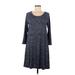 Gap Casual Dress - A-Line: Blue Marled Dresses - Women's Size Medium