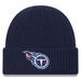 Men's New Era Navy Tennessee Titans Prime Cuffed Knit Hat