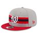 Men's New Era Gray/Red Washington Nationals Band 9FIFTY Snapback Hat