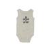 Carter's Short Sleeve Onesie: Gray Bottoms - Size 3 Month