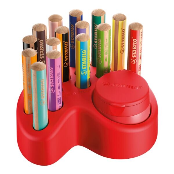 Stabilo 15er Bunststift-Tischset »woody 3 in 1« braun Image