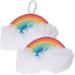 Loofah Sponge 2pcs Rainbow Bath Sponge Body Towel Bath Bath Loofahs Bath Pouf Shower Scrubber Rainbow Body Scrubber Bath Scrubbers Colorful Bathtub Take a Bath