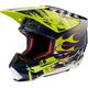 Alpinestars S-M5 Rash Motocross Helm, blau-gelb, Größe S