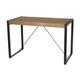 DACCA-Table de bar 6 personnes L140 cm, Manguier massif et métal noir