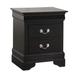Solid Wood Veneer Nightstand End Table with 2 English Dovetailed Drawers Storage Cabinet for Bedroom Livingroom