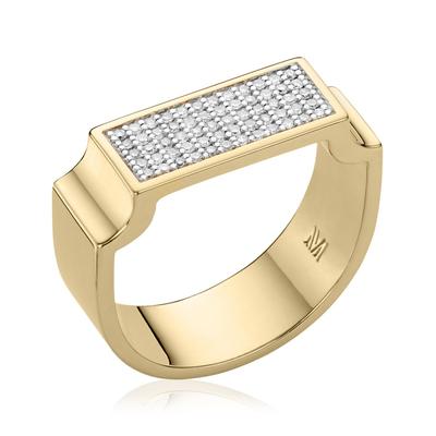 Gold Signature Wide Diamond Ring Diamond