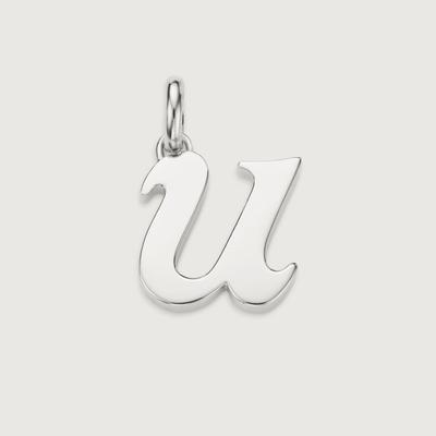 Alphabet Pendant U, Sterling Silver