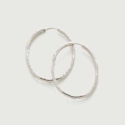 Sterling Silver Siren Muse Large Hoop Earrings
