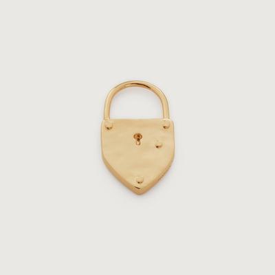 Gold Padlock Pendant Charm