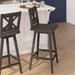 Commercial 360 Degree Swivel Wood Bar Height Stool