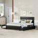 Platform Bed with Trundle and 2 Storage Drawers, Metal Bed Frame with Headboard, Storage Bed with Trundle for Bedroom