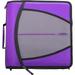 Caseâ€¢It 3 Mighty Zip Tab O-Ring Zipper Binder 600 Letter Size Sheet Capacity D-146 Deep Purple