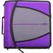 Case-it The Mighty Zip Tab Zipper Binder - 3 Inch O-Rings - 5 Color Tab Expanding File Folder - Multiple Pockets - 600 Sheet Capacity - Comes with Shoulder Strap - Deep Purple D-146