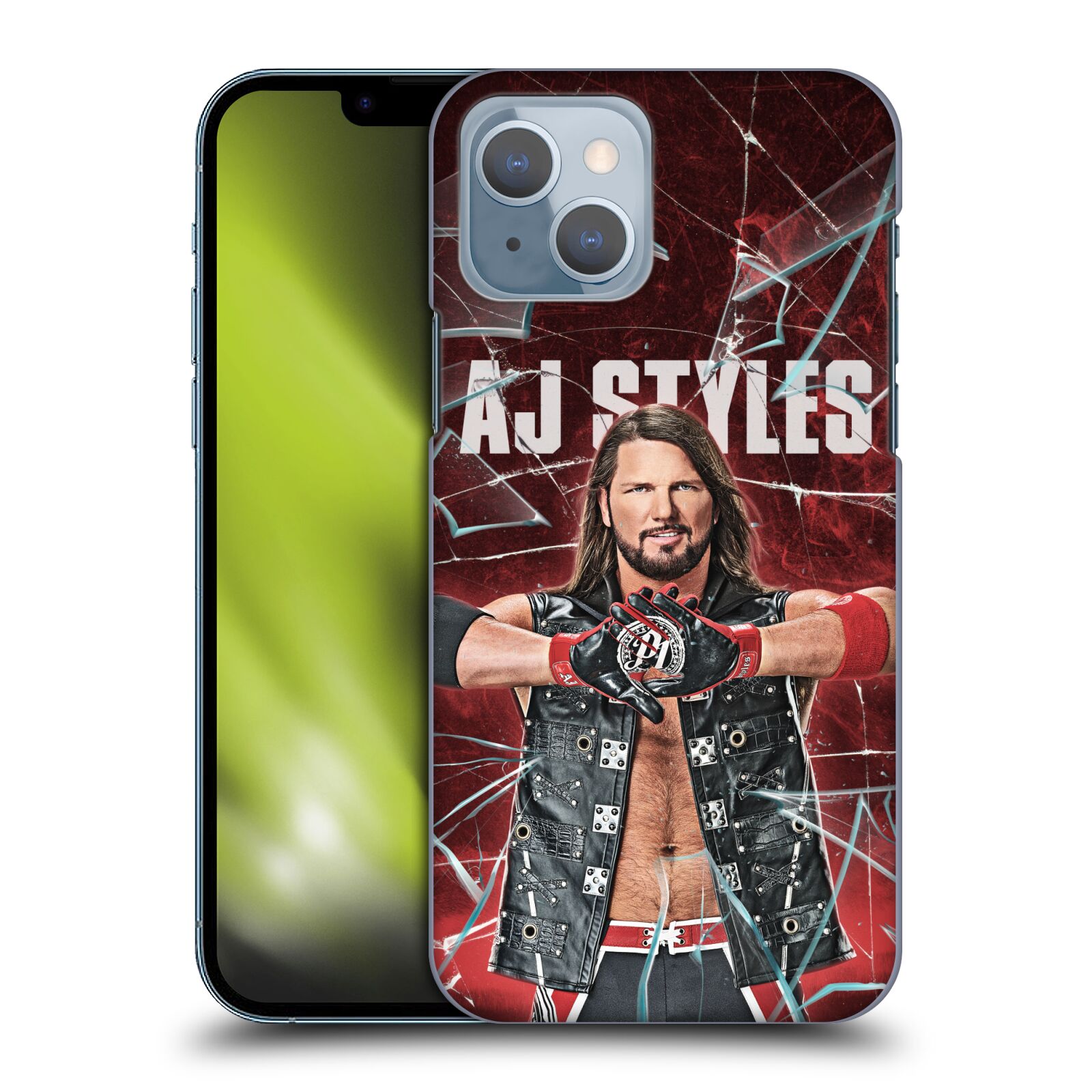 WWE Aj Styles Handyhülle aus zerbrochenem Glas – iPhone Image