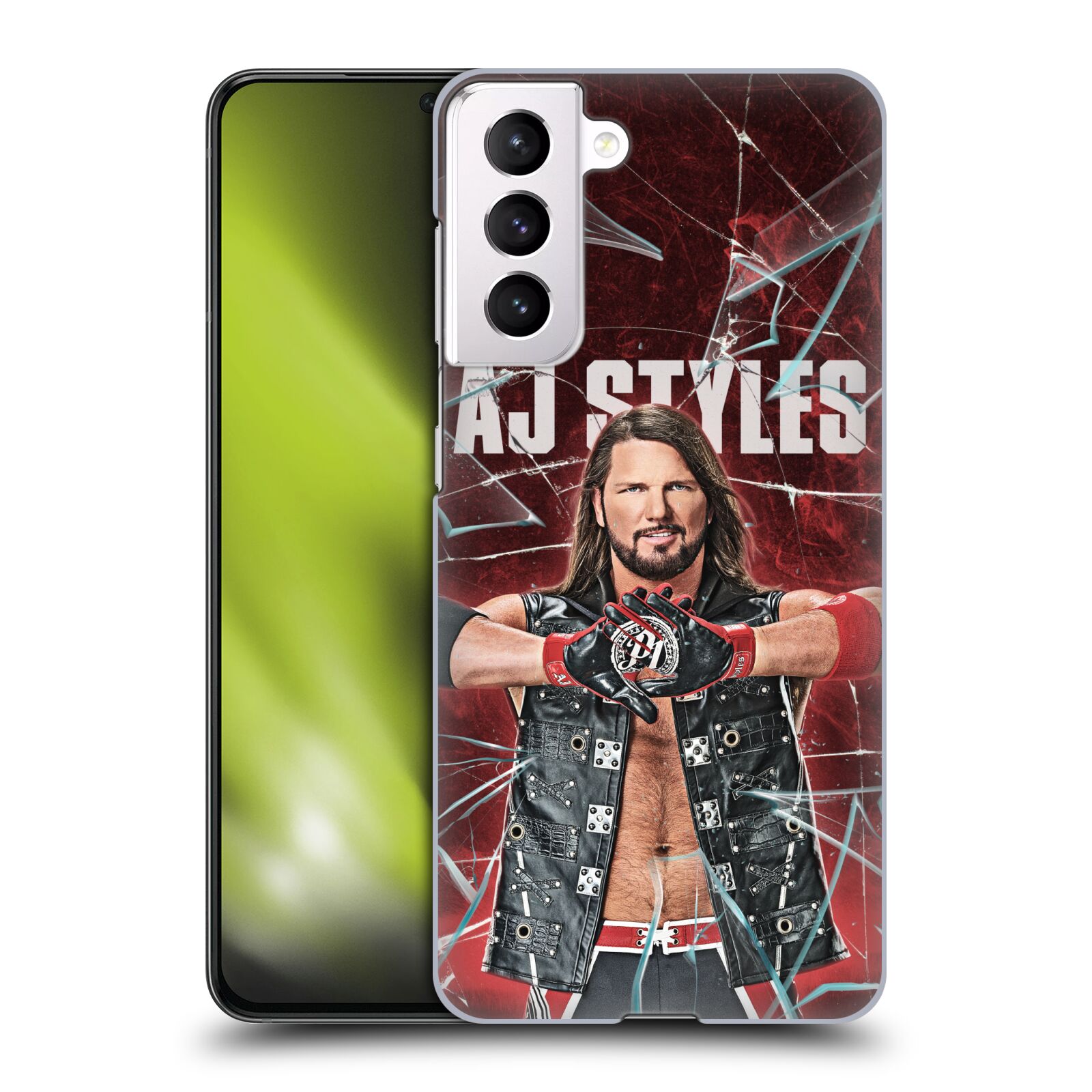 WWE Aj Styles Handyhülle aus zerbrochenem Glas – Samsung Image
