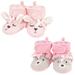 Hudson Baby Infant Girl Cozy Fleece Booties Bunny Bear 6-12 Months