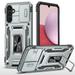 Cover Samsung Galaxy A14 5G Case with Slide Camera Cover Protection Shockproof Armor Rugged Hybrid Ring Kickstand Magnetic Heavy Duty Phone Cover Case for Samsung Galaxy A14 5G Gray