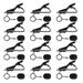 24Pcs Microphone Lapel Tie Clip Universal Mini Lapel Lavalier Microphone Mic Clip Iron Clip Black(12Pcs Clips + 12Pcs Sponge Cov