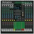 Berlingtone BR-212MX 12-Channel Professional Bluetooth Audio Mixer PC Recording 24 DSP Effects 48V Phantom Power 10 Microphone Jack 2 Stereo Input Soundboard 14 band EQ RCA Input/Output Unpowered