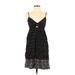 Splendid Casual Dress - A-Line Plunge Sleeveless: Black Dresses - Women's Size Small