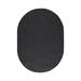 Black 0.3 in Area Rug - Ambient Rugs Indoor/Outdoor Area Rug Polyester | 0.3 D in | Wayfair CANGURO-BLACK-OVAL-9X12