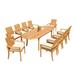 Teak Smith Algrave Oval 10 - Person 94" Long Teak Outdoor Dining Set Wood/Teak in Brown/White | 94 W x 40 D in | Wayfair DSAlgrave_94Oval_11_AA_3