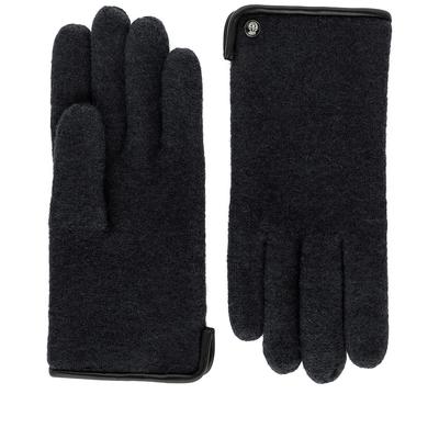 ROECKL Handschuhe Herren Strick Leder-Paspel Black Größe 8,5 Image