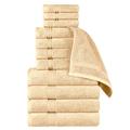 Hokku Designs Guadlupe Egyptian Quality Cotton Heavyweight Highly-Absorbent Solid 12 Piece Assorted Bathroom Towel Set Terry Cloth | 30 W in | Wayfair