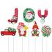 The Holiday Aisle® 7 PCS Joy Christmas Decorations Christmas Yard Sign w/ Sticks For Yard Decor Plastic | 12.6 H x 0 W x 15 D in | Wayfair