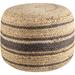 Birch Lane™ Sangster 18" Wide Round Striped Pouf Ottoman Jute in Yellow | 14 H x 18 W x 18 D in | Wayfair 0335C2134A5C4753B8E301D31CEE4932