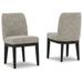 Lark Manor™ Artana Side Chair Dining Chair Wood/Upholstered/Fabric in Brown | 35.5 H x 24 W x 20.5 D in | Wayfair 687910CE0EC7486681BE373FF3C28F34