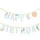 Talking Tables WAVESGARLAND Wiederverwendbare Wimpelkette mit Meerjungfrauen-Motiv "Happy Birthday" | Partydekoration unter dem Meer | Papierbanner ist 3 m lang