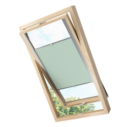 KS Handel 24 Dachfensterplissee Faltrollo Thermo verdunkelnd passend für Fakro 78x140 Hellgrün Image