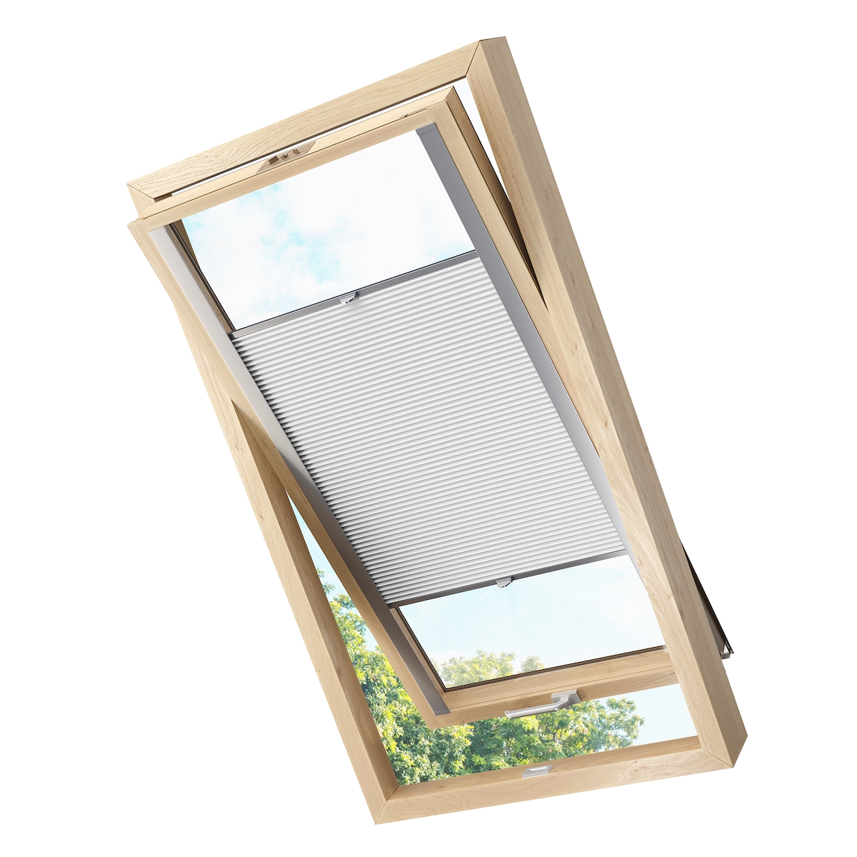 KS Handel 24 Dachfensterplissee Faltrollo Thermo verdunkelnd passend für Velux MK08 Weiss Image