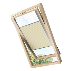 KS Handel 24 Dachfensterplissee Faltrollo Thermo verdunkelnd passend für Velux UK08 Sand Image