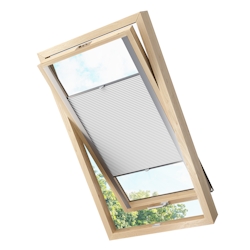 KS Handel 24 Dachfensterplissee Faltrollo Thermo verdunkelnd passend für Fakro 134x140 Weiss Image