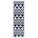 e-Rugs Contemporary Moda Prism Geometric Patterned Flatweave Area Floor Runners, Blue - 60 x 180cm