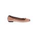 Anyi Lu Flats: Ballet Chunky Heel Classic Pink Shoes - Women's Size 38.5 - Almond Toe