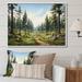Millwood Pines Pine Tree Whispering Pines II Framed On Canvas Print Canvas, Cotton in Green | 12 H x 20 W x 1 D in | Wayfair